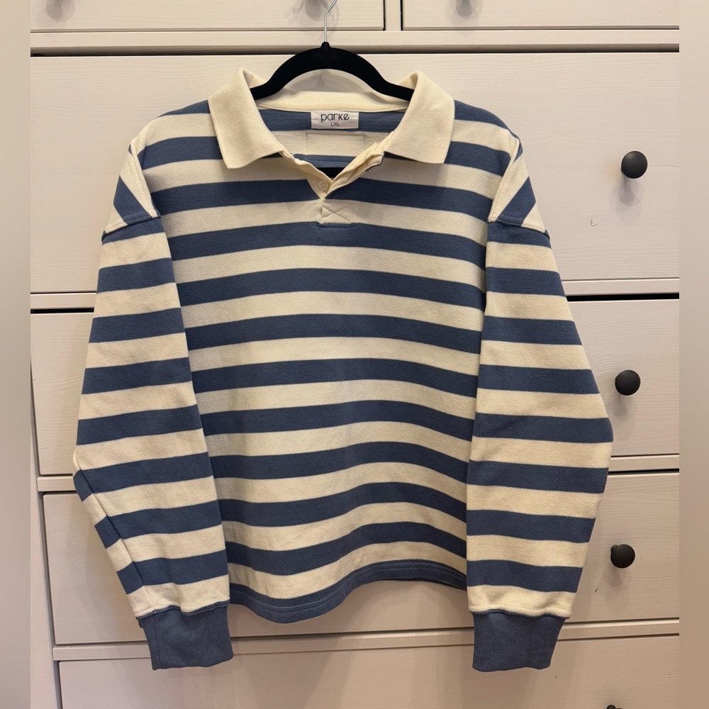 Parke striped rugby in pristine condition.